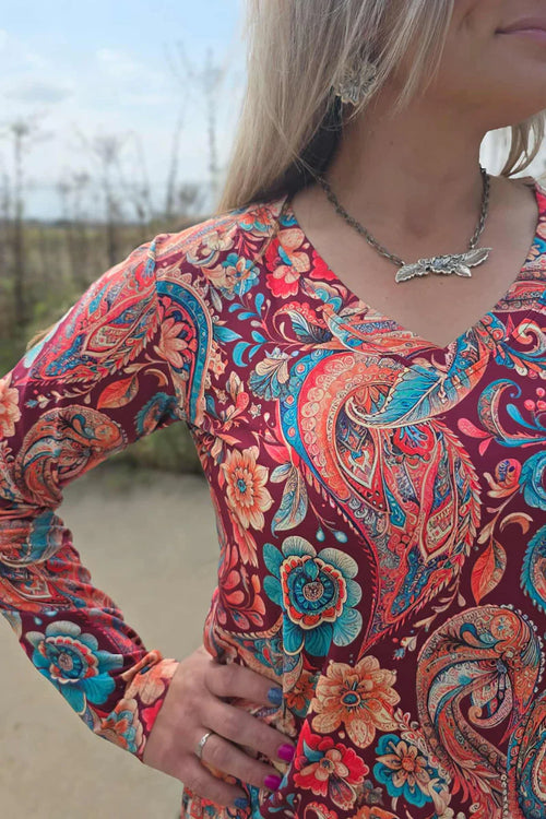 Paisley on the Plains Top- Also in Plus Size