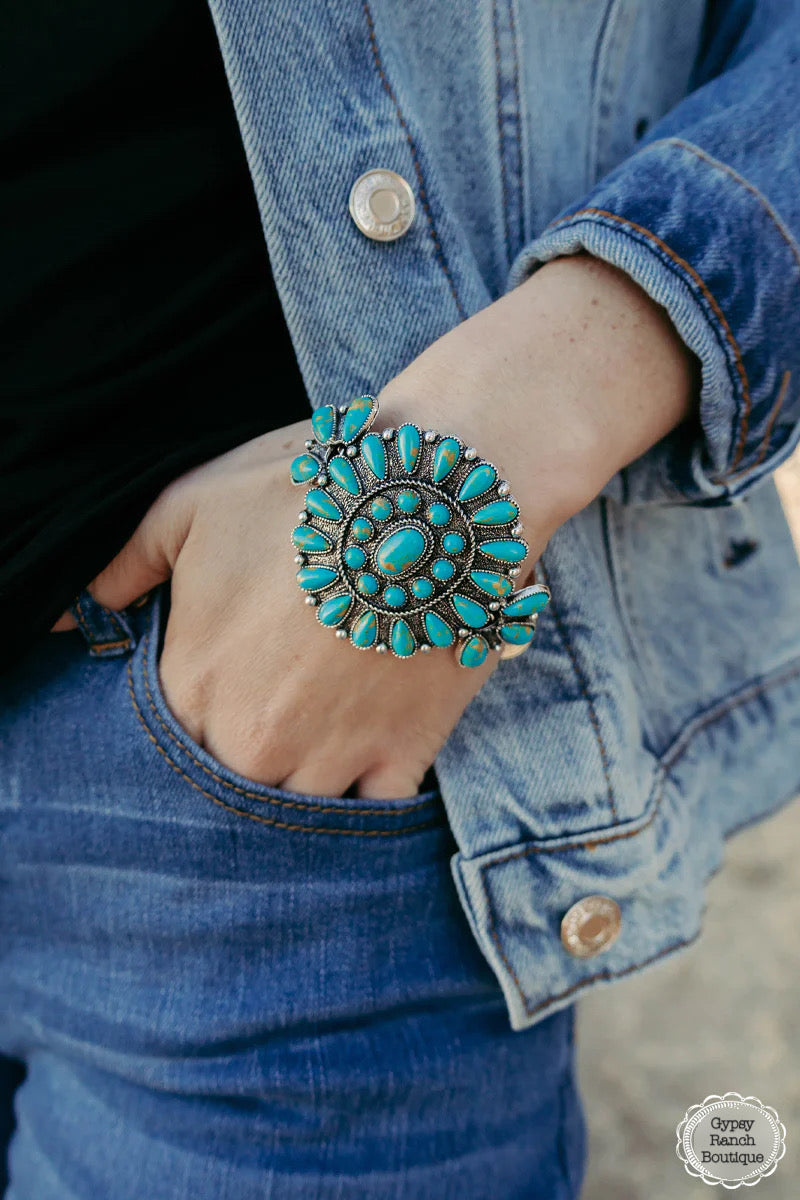 Cashlee Silver Turquoise Bracelet Cuff