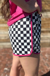 Race To The Top Checkered Shorts - Also in Plus Sizee