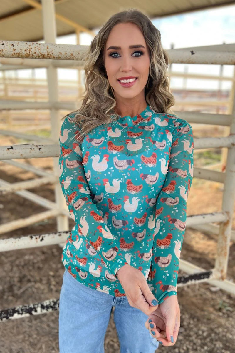Fly The Coop Mesh Layering Top - Also in Plus Size