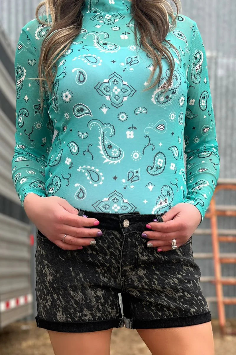 On The Range Cowhide Shorts - Also in Plus Size