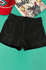Brecken Black Rhinestone Shorts - Also in Plus Size