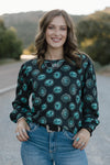 Rodeo Concho Turquoise Top- Also in Plus Size