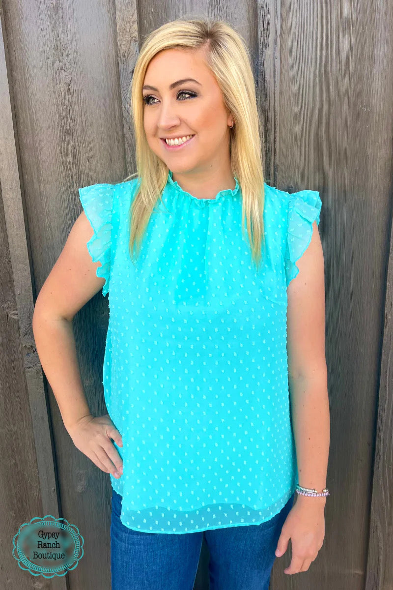 Walk My Way Turquoise Top - Also in Plus Size