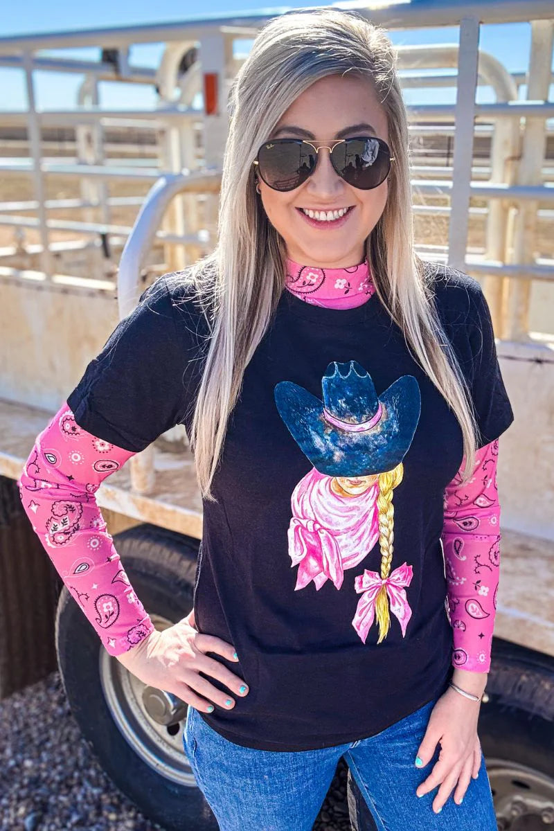 Pink Bandana Mesh Layering Top - Also in Plus Size