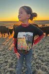 Kids Red Bandana Mesh Top