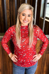 Red Bandana Babe Mesh Layering Top - Also in Plus Size