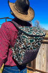 Camo & Leather Backpack Cooler