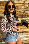 Baseball Bow Mesh Layering Top - Also in Plus Size