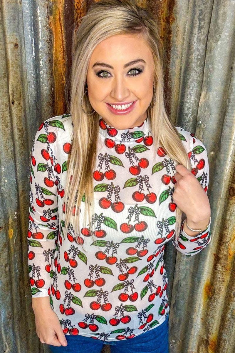 The Cherry on Top Mesh Layering Top - Also in Plus Size