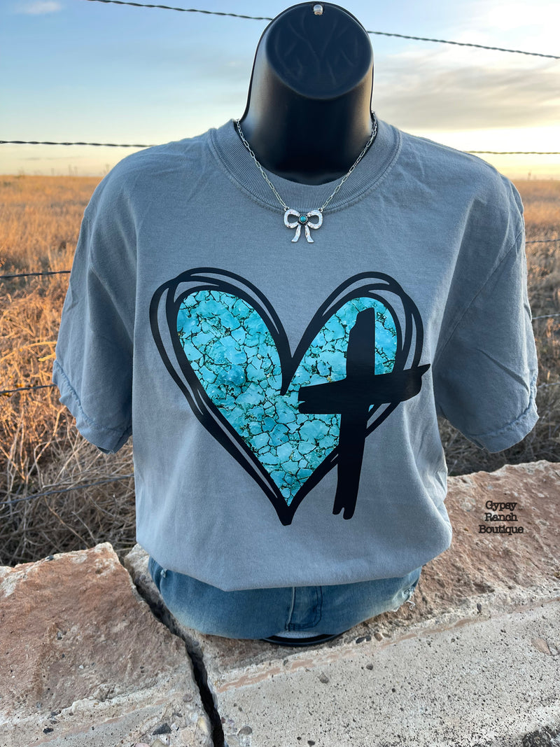 Heart of Stone Cross Tee - Also in Plus Size