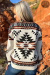 Rustic Mountain Aztec Sweater Top- Also in Plus Size