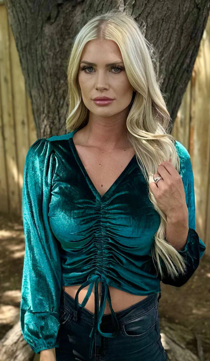 Texas Twist Emerald Green Top - Also in Plus Size