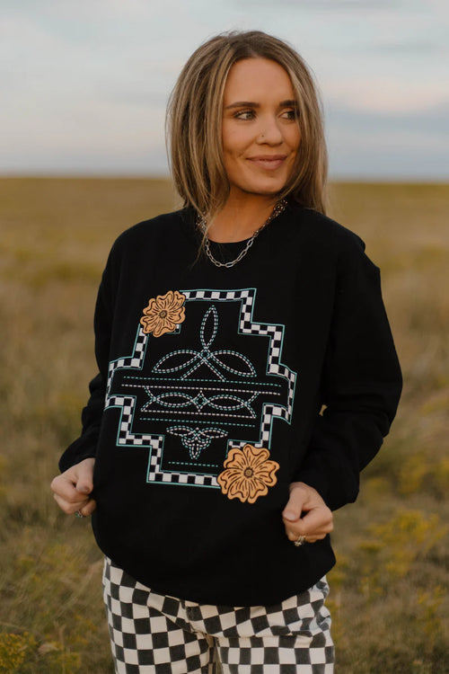 Lattimore Boot Stitch Sweatshirt - Also in Plus Size