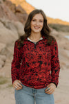 Tailgate Red & Black Tooled Pullover - Also in Plus Size