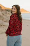 Tailgate Red & Black Tooled Pullover - Also in Plus Size