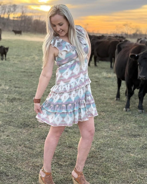Southern Charm Aztec Dress - Also in Plus Size