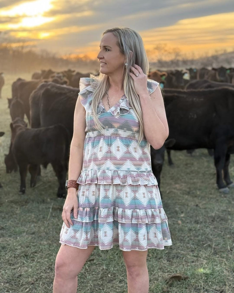 Southern Charm Aztec Dress - Also in Plus Size