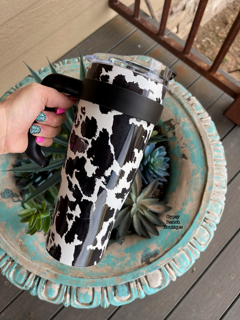 Stampede Cowhide Tumbler 40 oz Cup