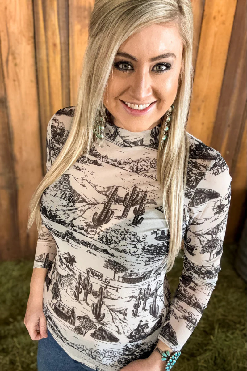 Old Fort Days Mesh Layering Top - Also in Plus Size
