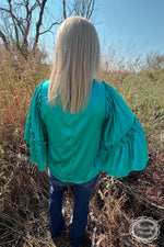 Into the Night Turquoise Top - Also in Plus Size