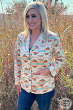 Making Memphis Aztec Suede Blazer Jacket - Also in Plus Size