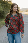 Merry and Checked Top - Also in Plus Size