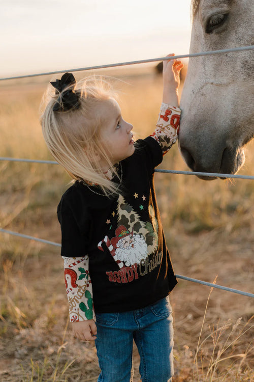 Kids- Howdy Santa Tee