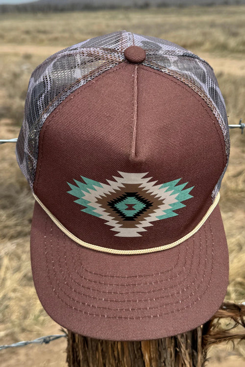 Punchy Desert Aztec Camo Cap