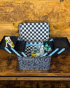 Valley Hills Boot Stitch & Checkered Cosmetic Kaboodle