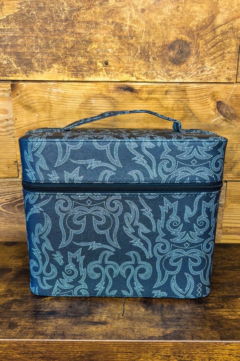 Valley Hills Boot Stitch & Checkered Cosmetic Kaboodle