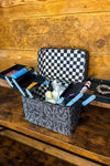 Valley Hills Boot Stitch & Checkered Cosmetic Kaboodle