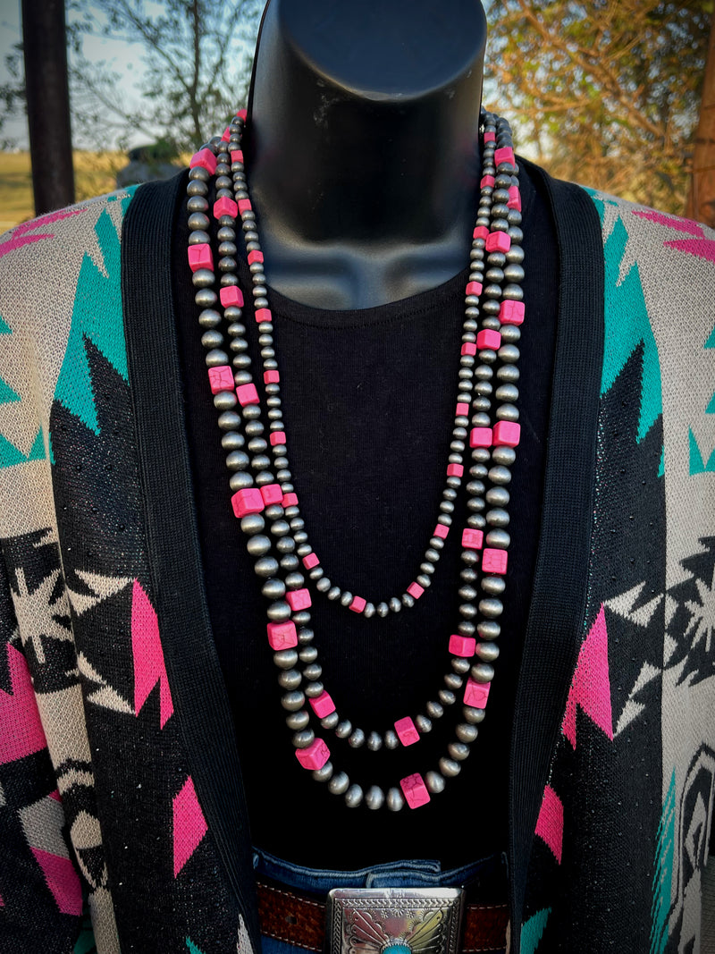 Mason Pink Pearl Layered Necklace