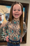 Kids Tooled Turquoise Mesh Top