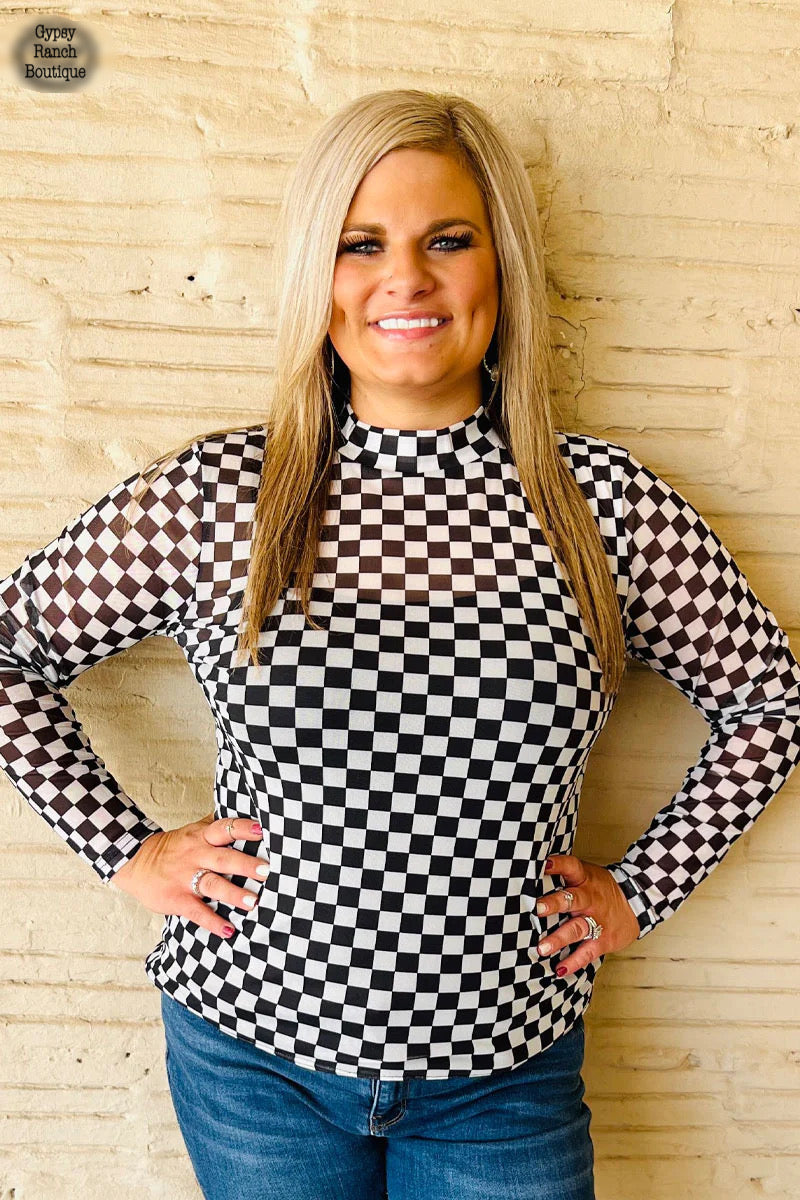 Round the Track Mesh Layering Top - Also in Plus Size