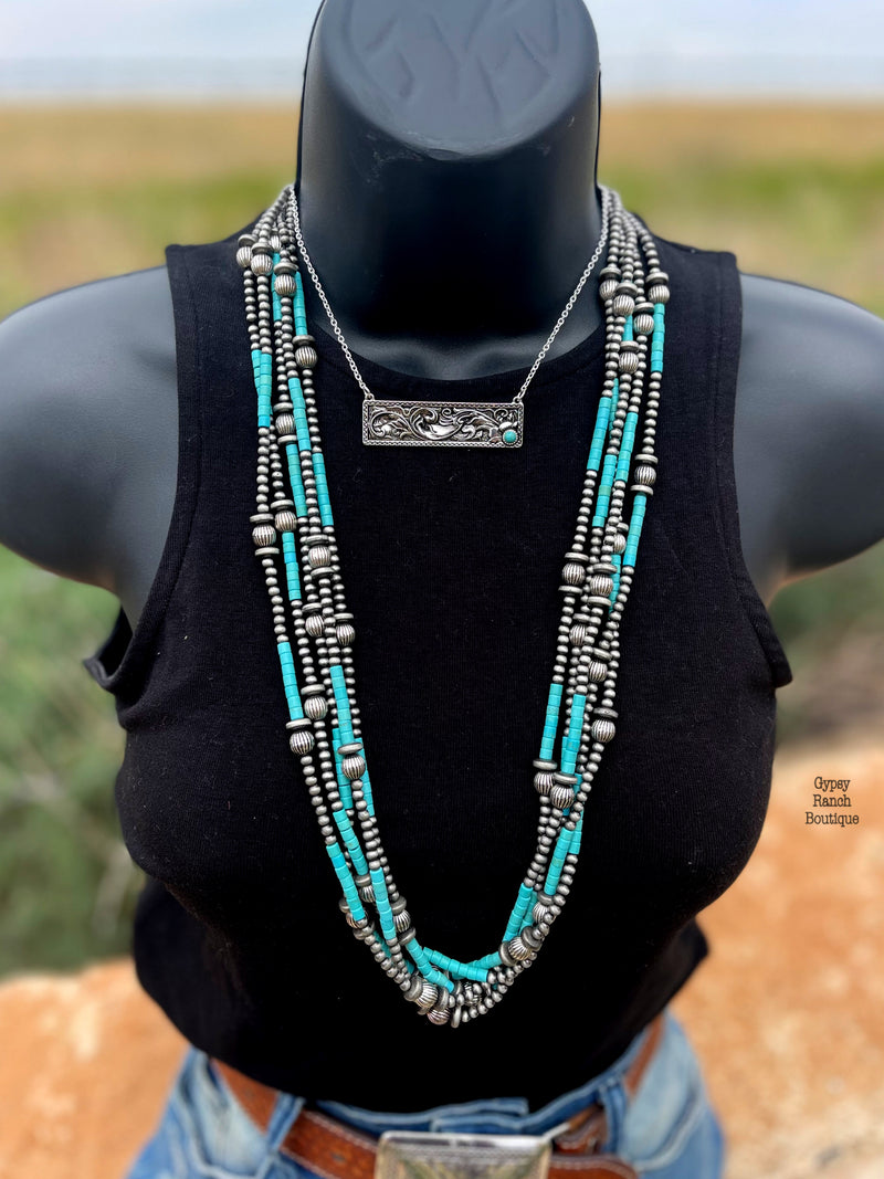 Caldwell Turquoise Navajo Pearl Layered Necklace
