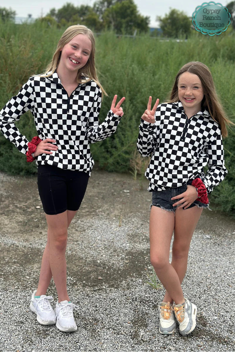Kids Round the Track Pullover Top