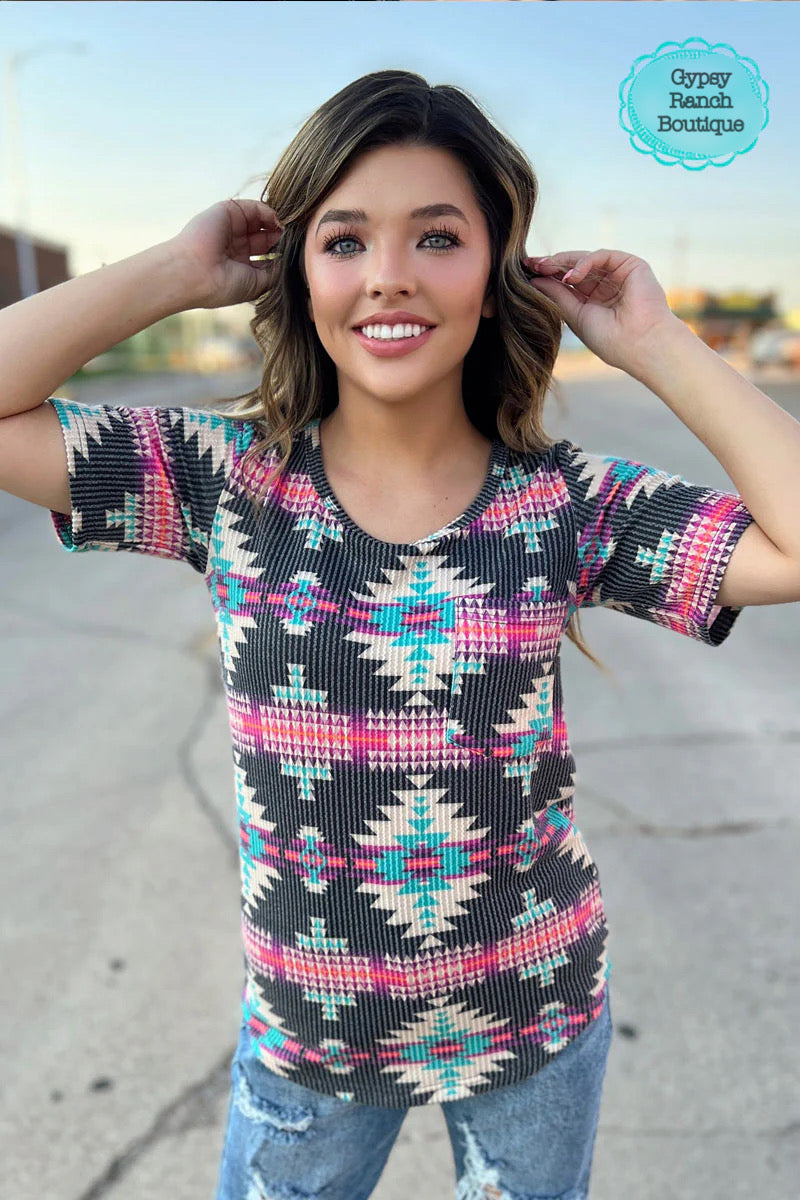 The Cheyenne Aztec Top- Also in Plus Size
