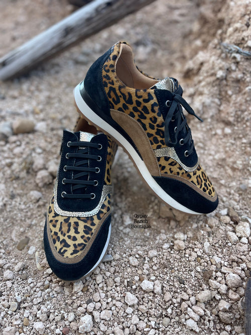 Bailey Leopard Hair on Hide Tennis Shoes
