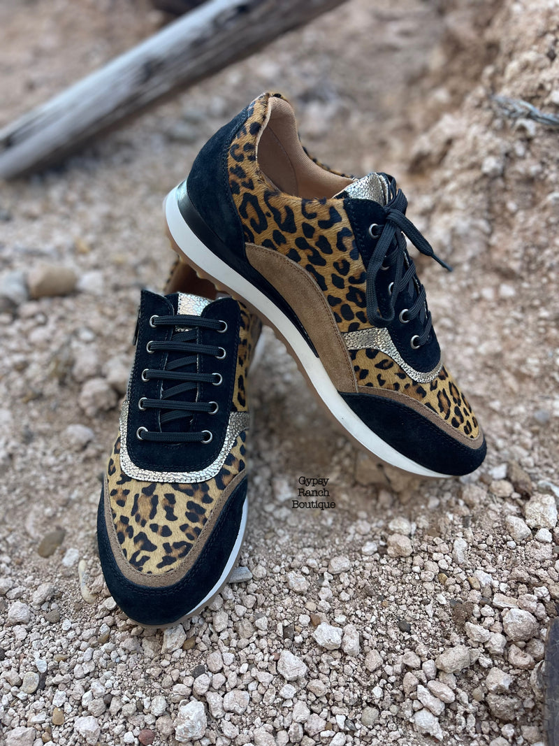 Bailey Leopard Hair on Hide Tennis Shoes