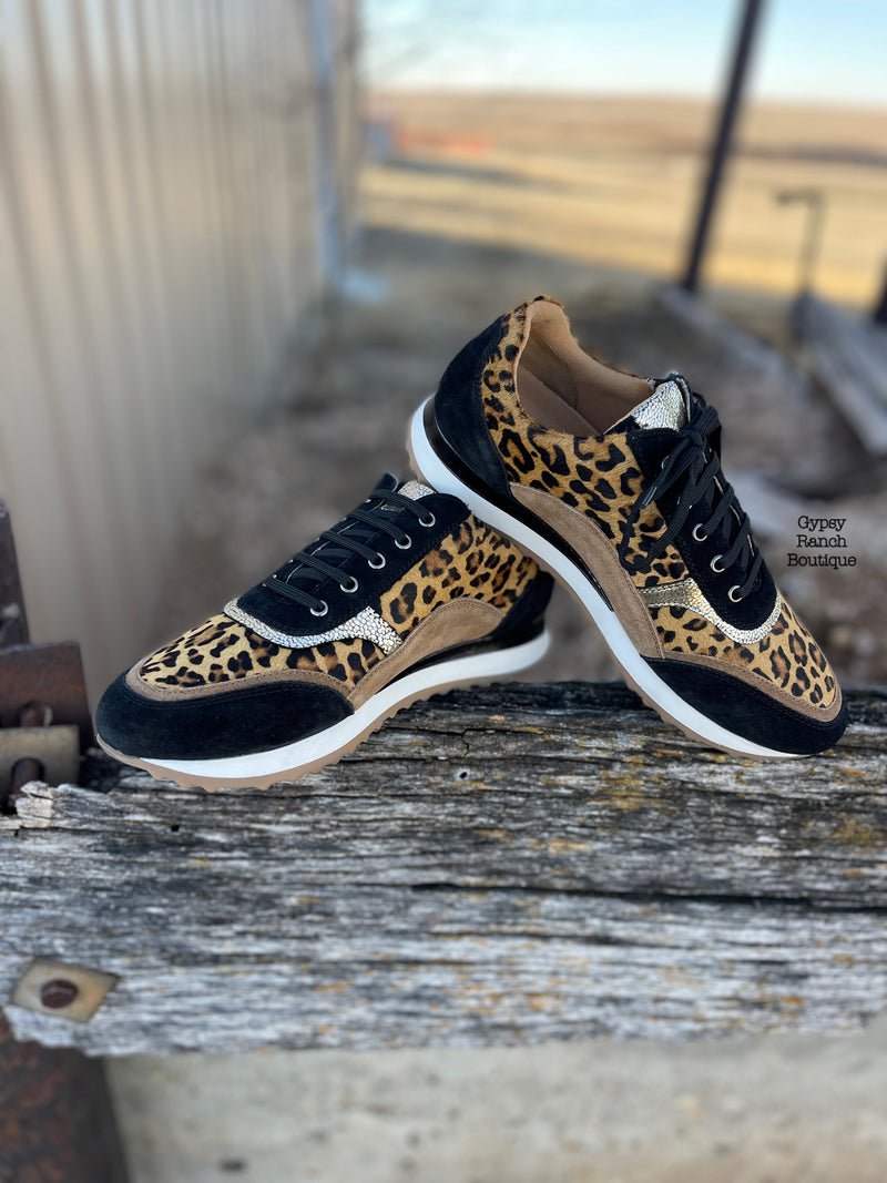 Bailey Leopard Hair on Hide Tennis Shoes