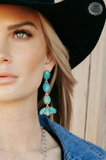 Rugged Saloon Turquoise Earrings