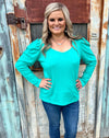 Turquoise Something Classy Top - Also in Plus Size