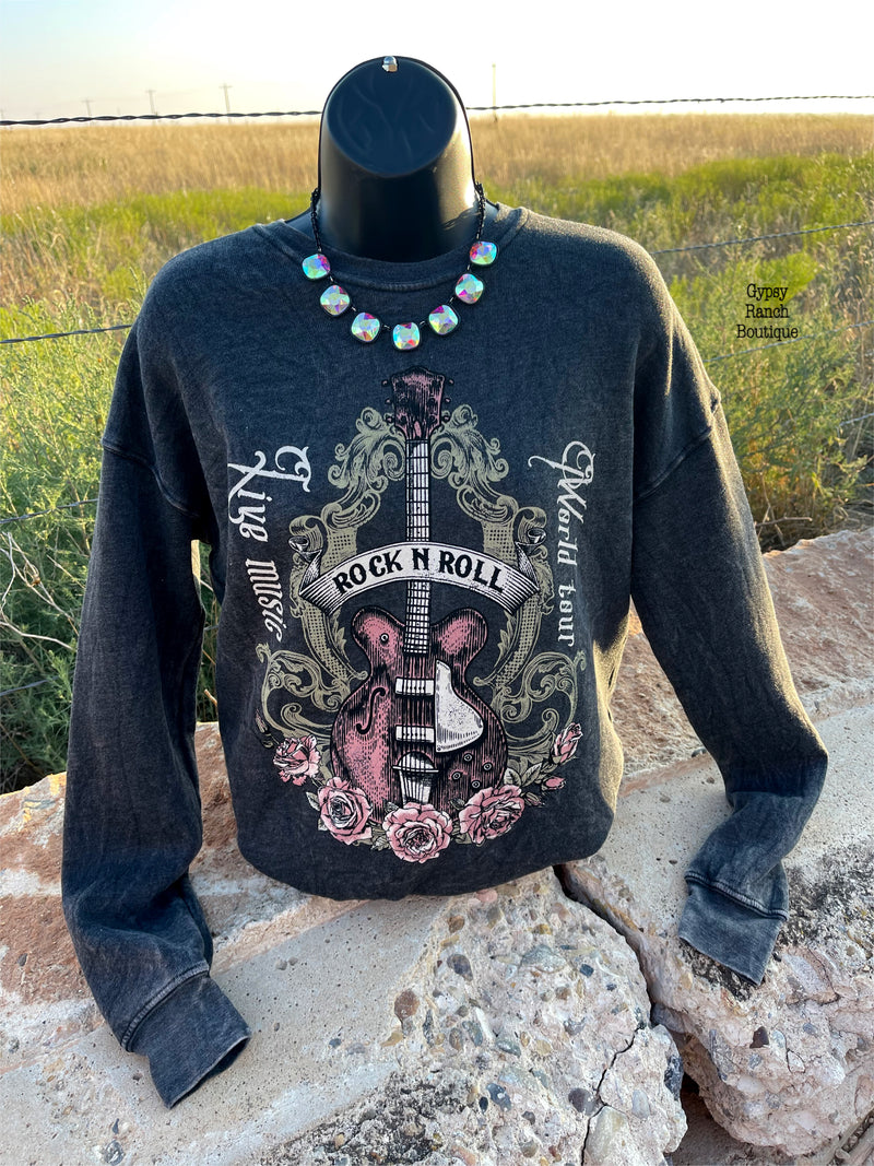 Rock N Roll World Tour Pullover Top - Also in Plus Size