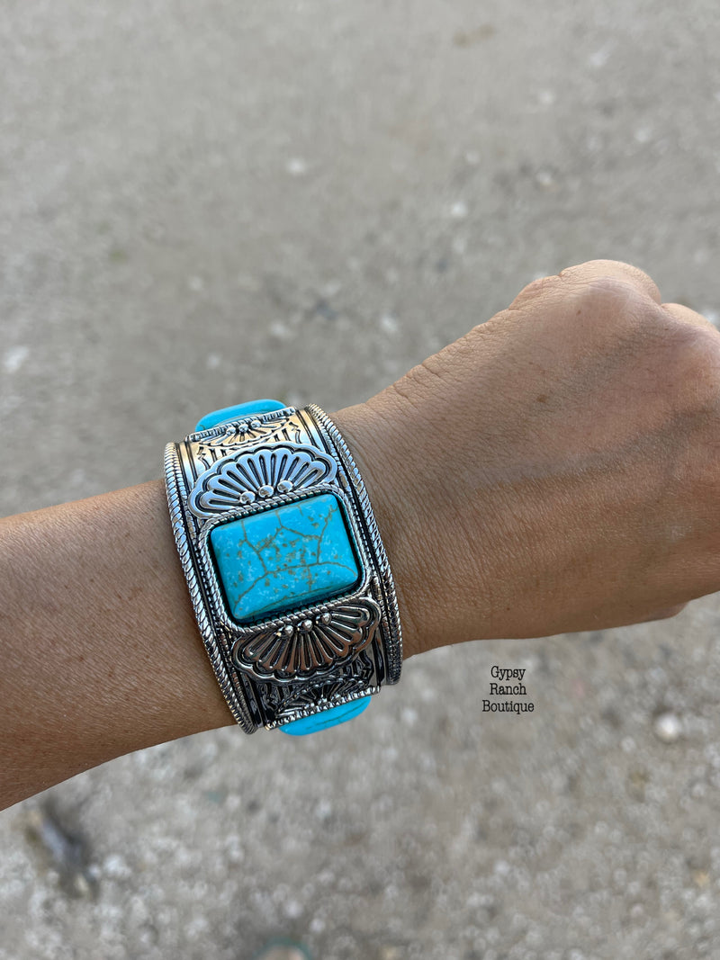 Kashlen Silver Turquoise Cuff