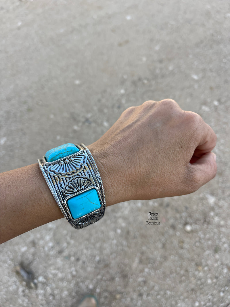 Kashlen Silver Turquoise Cuff