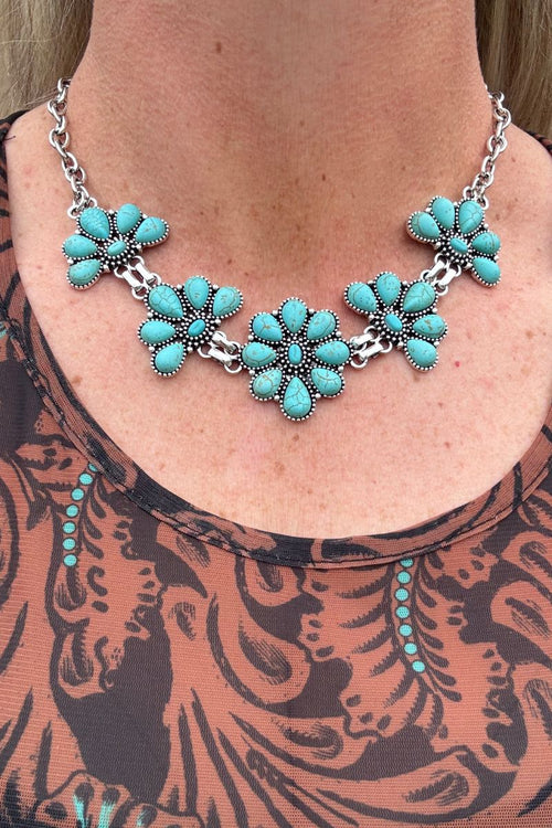 Montana Flower Turquoise Necklace