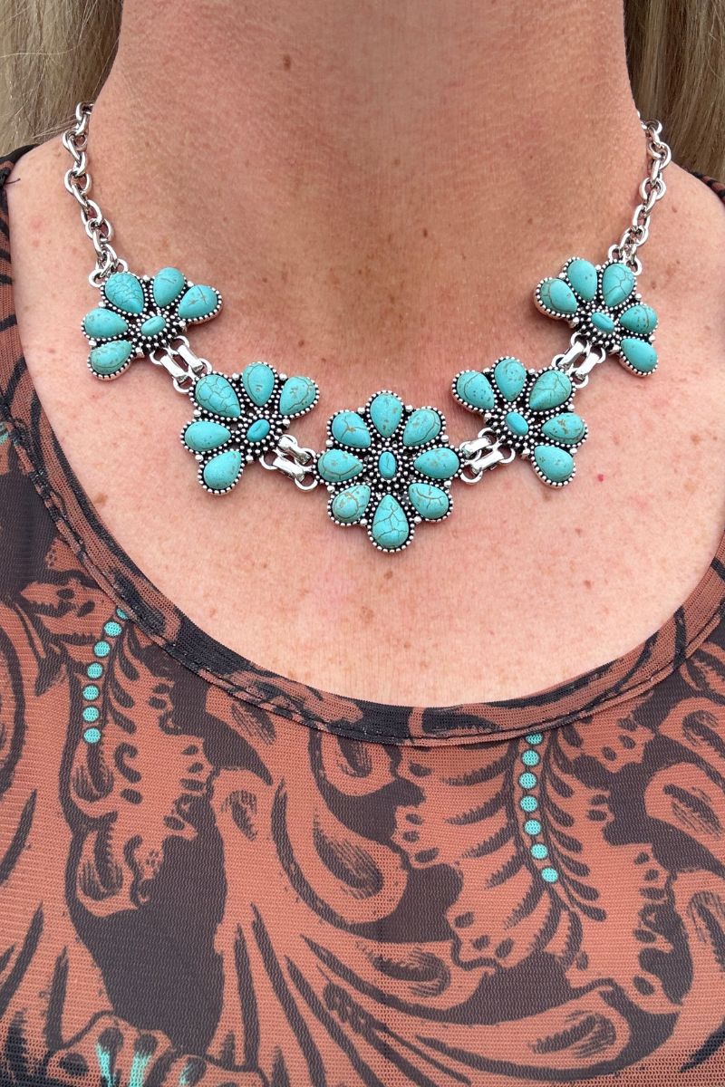 Montana Flower Turquoise Necklace