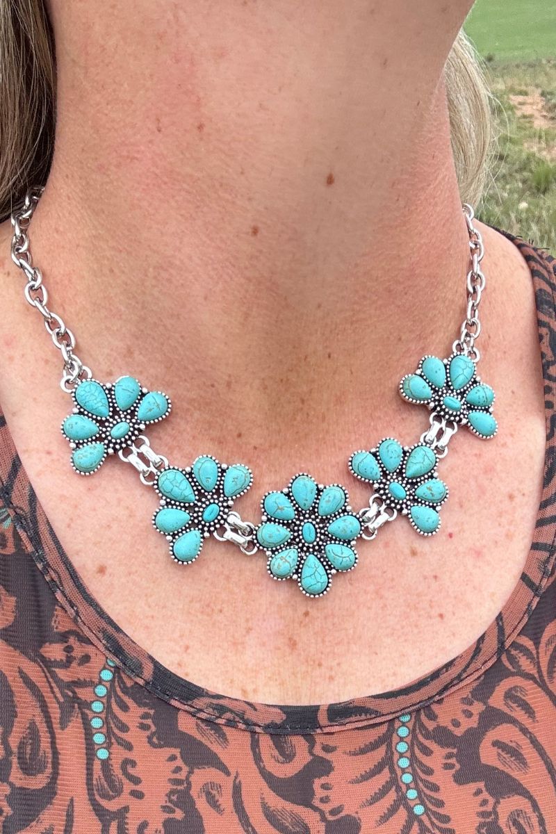Montana Flower Turquoise Necklace
