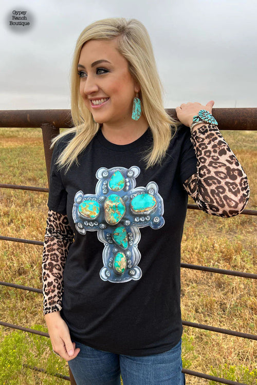 Dirt Road Diva Leopard Mesh Layering Top - Also in Plus Size